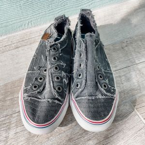 Gray Blowfish Malibu Slip On Sneaker Shoe Size 8. I have worn them one time.